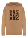 Max Mara Taddeo Sweatshirt With Brush Embroidery In Brown