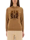Max Mara "taddeus" Hooded Sweater In Brown