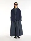 Max Mara Taffeta Drawstring Skirt In Ultramarine