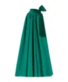 Max Mara Taffeta Dress In Green