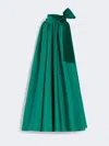 Max Mara Short, Sleeveless, Flared Dress With A Pleated Design That Cr In Green