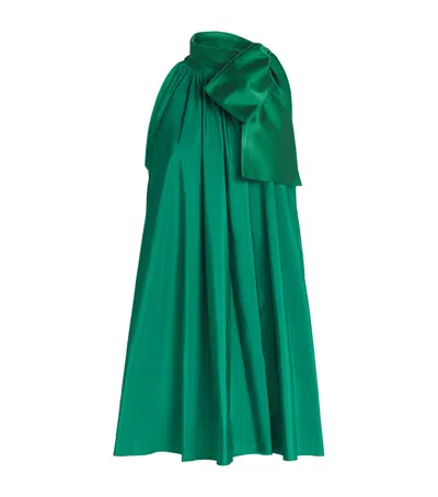 Max Mara Taffeta Mini Dress In Green