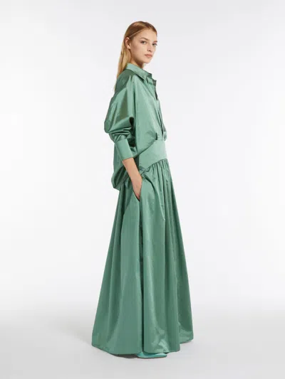 Max Mara Taffeta Shirt In Jade