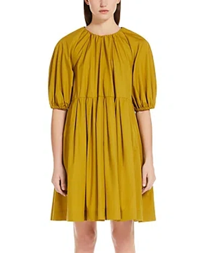 Max Mara Tago Fit Dress In Yellow