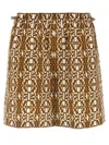 Max Mara 'taiga' Geometric Pattern Shorts In Brown