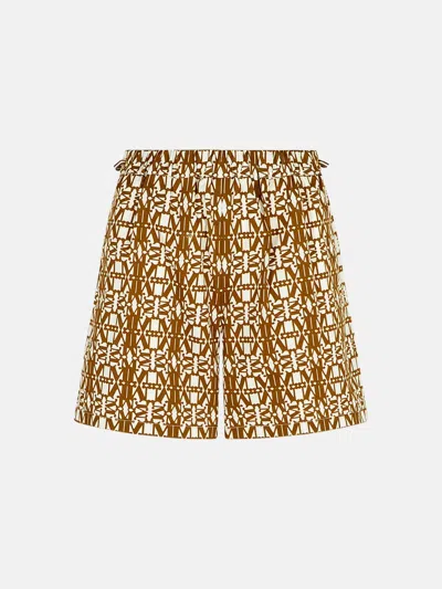 Max Mara 'taiga' Brown Cotton Shorts