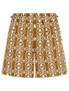 Max Mara Taiga Short Logo In Brown