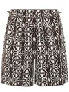 Max Mara Taiga Printed Poplin Short Clothing In White