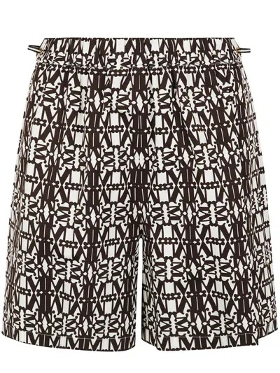 Max Mara Taiga Printed Poplin Short Clothing In White