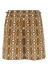 Max Mara Taiga Printed Cotton Shorts In Brown