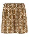 Max Mara 'taiga' Geometric Pattern Shorts In Brown