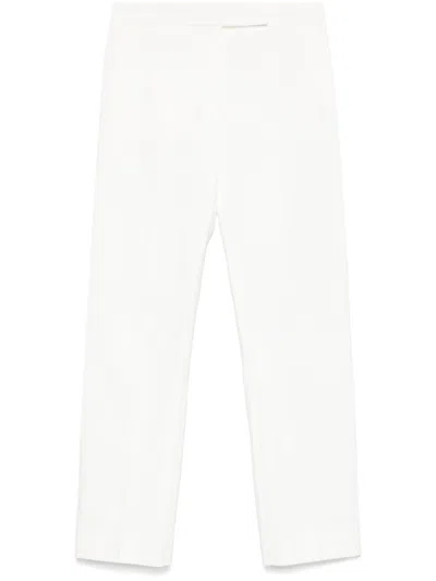 Max Mara Tailored Ankle-length Trousers In White