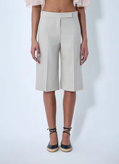 Max Mara Tailored Bermuda Shorts In Neutral
