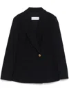 Max Mara Tailored Black Blazer With Deep V-neckline