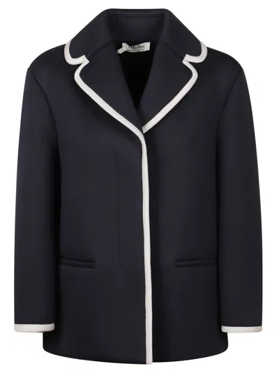 Max Mara Tailored Black Jacket In Gold