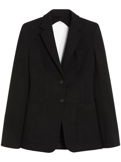 MAX MARA MAX MARA TAILORED BLACK JACKET WITH CLASSIC LAPEL