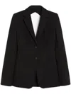 Max Mara Tailored Black Jacket With Classic Lapel In Black
