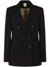 Max Mara Tailored Black Jacket With Double-breasted Design In Black