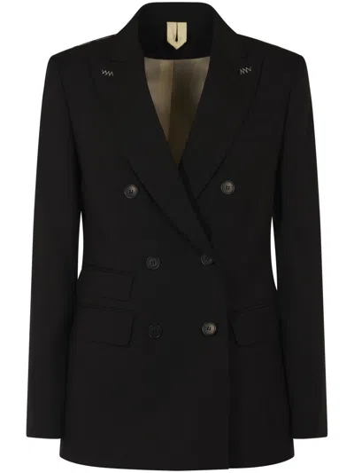 MAX MARA MAX MARA TAILORED BLACK JACKET WITH DOUBLE-BREASTED DESIGN