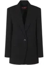 Max Mara Tailored Black Jacket With Structured Silhouette In Black