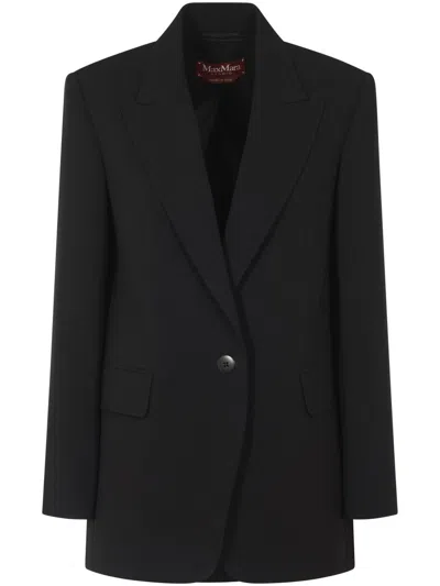 MAX MARA MAX MARA TAILORED BLACK JACKET WITH STRUCTURED SILHOUETTE