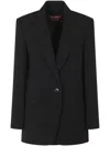 Max Mara Tailored Black Jacket With Structured Silhouette In Black