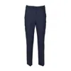 Max Mara Tailored Black Trousers With Classic Waistband In Blue