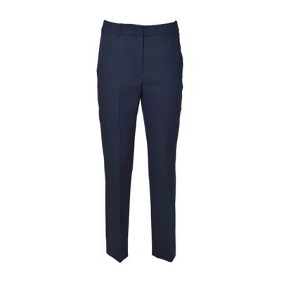 Max Mara Tailored Black Trousers With Classic Waistband In Blue
