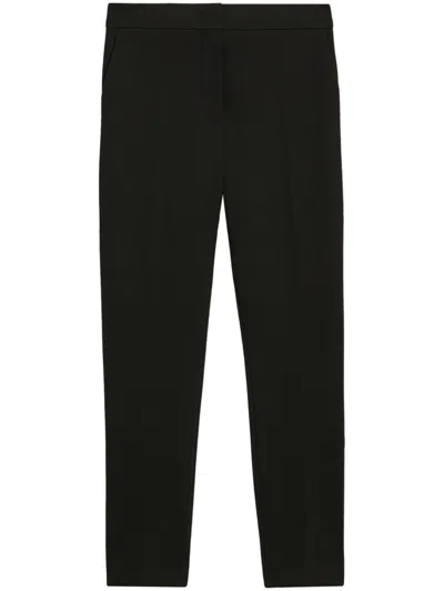 MAX MARA MAX MARA TAILORED BLACK TROUSERS WITH SMOOTH FINISH AND FUNCTIONAL POCKETS