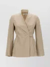 MAX MARA TAILORED BLAZER WITH BELTED WAIST AND POCKETS