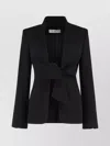 Max Mara Tailored Blazer With Bow Detail And Padded Shoulders In Black
