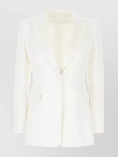 Max Mara Tailored Blazer With Peak Lapels And Padded Shoulders