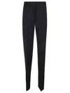 Max Mara Tailored Blue Trousers With Smooth Finish In Blue