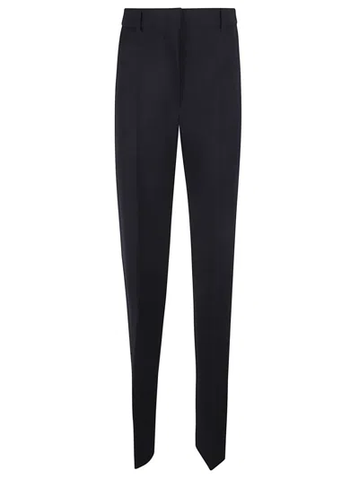Max Mara Tailored Blue Trousers With Smooth Finish