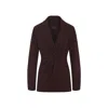 Max Mara Cherry Red Triacetate Alare Cady Jacket In Burgundy