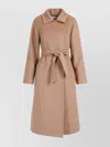 Max Mara Tailored Camel Coat Pointed Collar In Brown