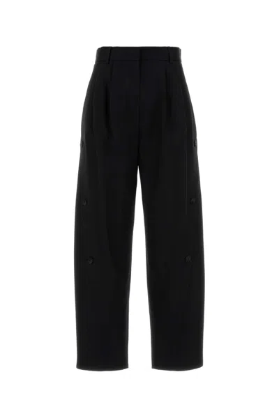 Max Mara Tailored Cotton Pant In Black