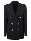 Max Mara Tailored Double-breasted Blazer With Gold Buttons