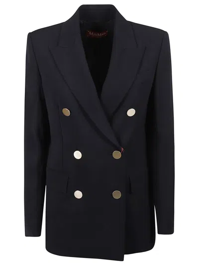 Max Mara Tailored Double-breasted Blazer With Gold Buttons