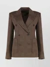 Max Mara Double-breasted Blazer Zulma In Prince Of Wales