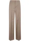 Max Mara Women Fernet Virgin Wool Trousers In Brown