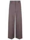 Max Mara Tailored High-waist Wide-leg Pants With Clean Finish In Gray
