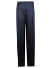 Max Mara Tailored High-waisted Trousers With Wide Legs In Blue