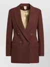 Max Mara Tailored Jacket Back Vent Flap Pockets Lapels In Multi