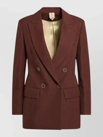 Max Mara Tailored Jacket Back Vent Flap Pockets Lapels In Multi