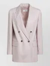 Max Mara Tailored Jacket Back Vent Notch Lapels In Multi