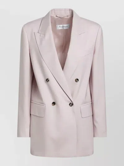Max Mara Tailored Jacket Back Vent Notch Lapels In Multi