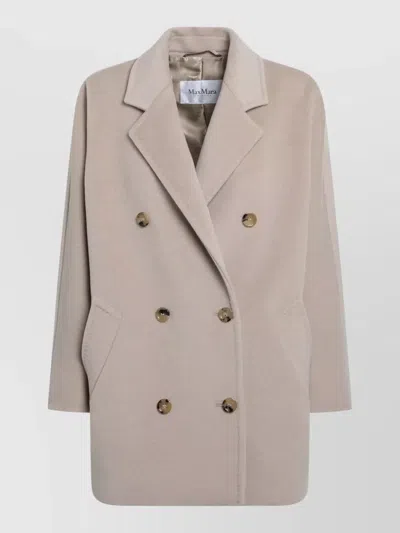 Max Mara Tailored Jacket Double Breasted Back Vent In Neutral