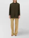 Max Mara Tailored Jacket Flap Pockets In Green
