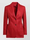 Max Mara Tailored Jacket Single Breasted Notch Lapel In Red